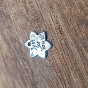 Sterling just for you star‎ charm pendant